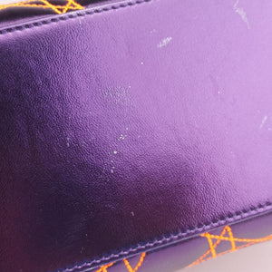 Pre-owned Christian Dior Lady Dior purple×orange Leather shoulderbag | stylenewstar