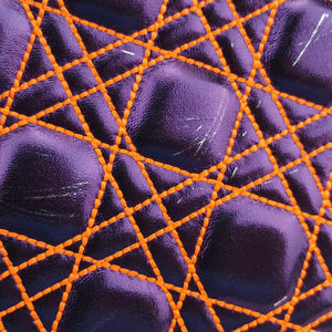 Pre-owned Christian Dior Lady Dior purple×orange Leather shoulderbag | stylenewstar