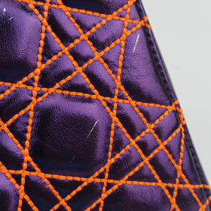 Pre-owned Christian Dior Lady Dior purple×orange Leather shoulderbag | stylenewstar