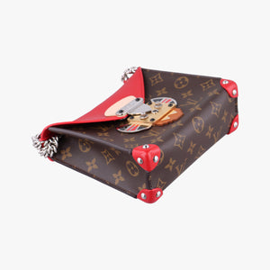 Pre-owned Louis Vuitton TRIBAL MASK Brown Monogram canvas×leather M50129 shoulderbag | stylenewstar