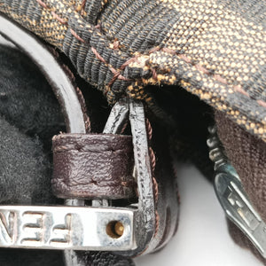 Secondhand Fendi Zucca pattern Brown canvas×leather 214526 shoulderbag | stylenewstar