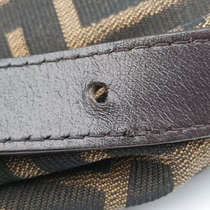 Secondhand Fendi Zucca pattern Brown canvas×leather 214526 shoulderbag | stylenewstar