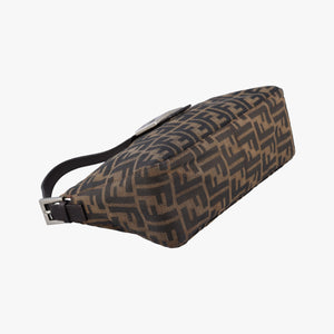 Secondhand Fendi Zucca pattern Brown canvas×leather 214526 shoulderbag | stylenewstar