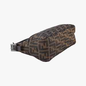Secondhand Fendi Zucca pattern Brown canvas×leather 214526 shoulderbag | stylenewstar