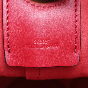 Pre-owned Loewe balloon Red x Brown leather shoulderbag | stylenewstar