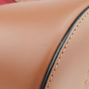 Pre-owned Loewe balloon Red x Brown leather shoulderbag | stylenewstar