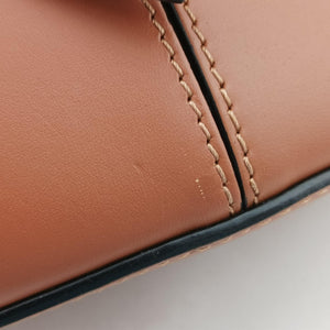 Pre-owned Loewe balloon Red x Brown leather shoulderbag | stylenewstar