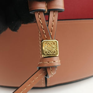 Pre-owned Loewe balloon Red x Brown leather shoulderbag | stylenewstar