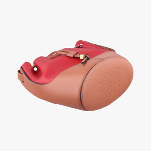 Pre-owned Loewe balloon Red x Brown leather shoulderbag | stylenewstar