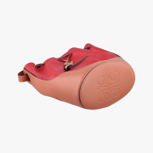 Pre-owned Loewe balloon Red x Brown leather shoulderbag | stylenewstar