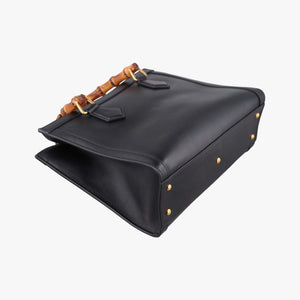 Pre-owned Gucci Bamboo Black Leather 660195 shoulderbag | stylenewstar