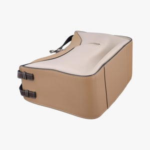 Secondhand Loewe Hammock Gray × Beige × Brown Leather shoulderbag | stylenewstar