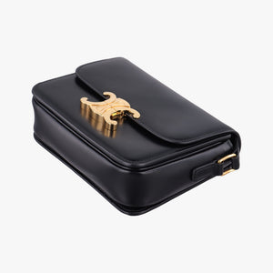 Pre-owned Celine Triomphe Black Leather shoulderbag | stylenewstar