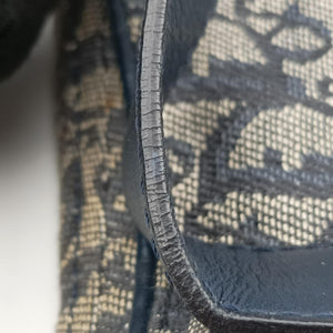 Pre-owned Christian Dior Trotter Navy Jacquard shoulderbag | stylenewstar