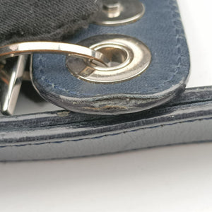 Pre-owned Christian Dior Trotter Navy Jacquard shoulderbag | stylenewstar