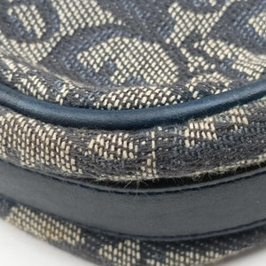 Pre-owned Christian Dior Trotter Navy Jacquard shoulderbag | stylenewstar
