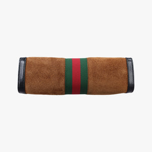 Pre-owned Gucci Ophidia Brown×black Suede×leather 503877 shoulderbag | stylenewstar