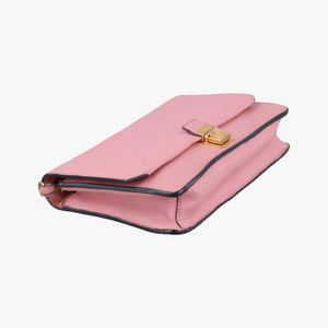 Pre-owned Miu Miu Madras Pink Leather shoulderbag | stylenewstar