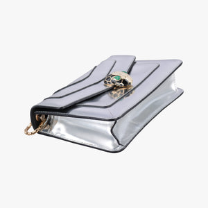 Pre-owned Bvlgari SERPENTI FOREVER Silver Patent shoulderbag | stylenewstar