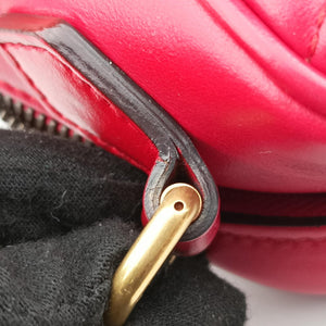 Pre-owned Gucci GG Marmont Red Leather 498100 shoulderbag | stylenewstar