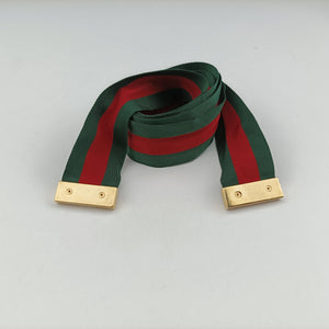 Pre-owned Gucci Sylvie Black×red×Green Leather 431666 handbag | stylenewstar
