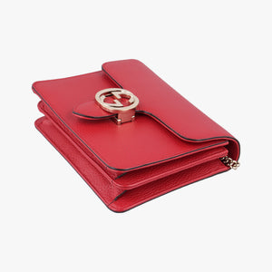 Secondhand Gucci Interlocking G Red Leather 510304 shoulderbag | stylenewstar