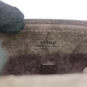 Pre-owned Fendi Zucca Soft Trunk Phone Pouch Brown canvas 7AS139 shoulderbag | stylenewstar