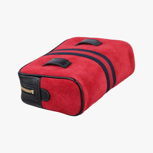 Pre-owned Gucci Ophidia Red×Black Suede× Leather 517076 bum bag/waist bag | stylenewstar