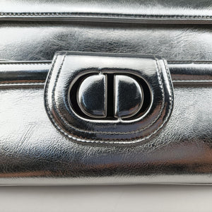 Pre-owned Christian Dior Dior double Medium Silver Leather shoulderbag | stylenewstar