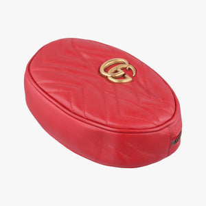 Vintage Gucci GG Marmont Red Leather 476434 bum bag/waist bag | stylenewstar