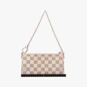 Pre-owned Louis Vuitton Pochette Mila MM AZUR Damier Canvas N60027 handbag | stylenewstar