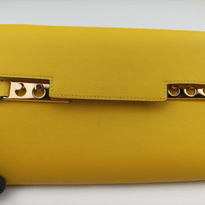 Secondhand Delvaux Tempete Yellow leather shoulderbag | stylenewstar