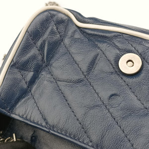 Pre-owned Gucci GG Marmont White×blue Leather 574969 shoulderbag | stylenewstar