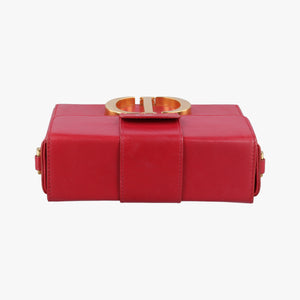 Pre-owned Christian Dior 30 MONTAIGNE Red Leather shoulderbag | stylenewstar