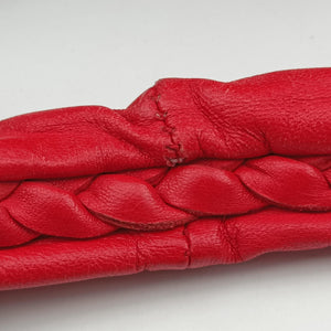 Pre-owned Bottega Veneta Intrecciato Red lambskin handbag | stylenewstar
