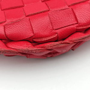 Pre-owned Bottega Veneta Intrecciato Red lambskin handbag | stylenewstar