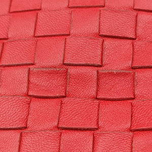 Pre-owned Bottega Veneta Intrecciato Red lambskin handbag | stylenewstar