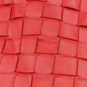 Pre-owned Bottega Veneta Intrecciato Red lambskin handbag | stylenewstar