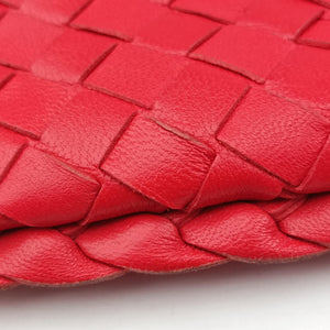 Pre-owned Bottega Veneta Intrecciato Red lambskin handbag | stylenewstar