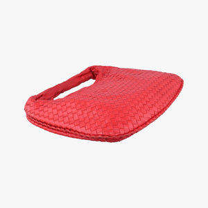 Pre-owned Bottega Veneta Intrecciato Red lambskin handbag | stylenewstar