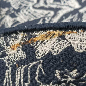 Vintage Christian Dior D-Lite Medium Royaume Navy Jacquard shoulderbag | stylenewstar