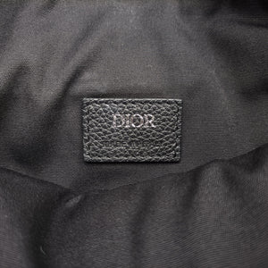 Secondhand Christian Dior Saddlebags Gray×Navy×Black Jacquard×Leather shoulderbag | stylenewstar