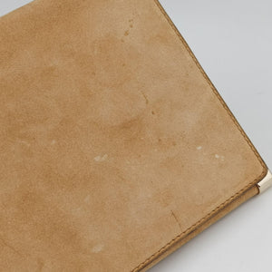 Pre-owned Gucci Romy Beige Suede 167738 clutchbag | stylenewstar