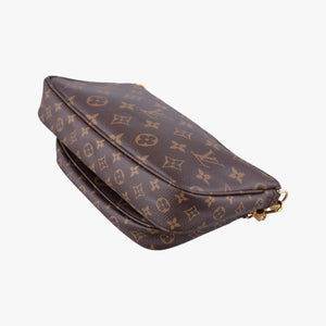 Pre-owned Louis Vuitton Multi Pochette Accessoir brown×khaki Monogram Canvas M44813 shoulderbag | stylenewstar