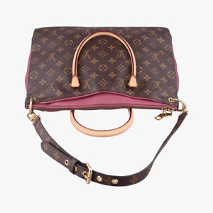 Pre-owned Louis Vuitton PALLAS brown×Rose Bruyere Monogram Canvas×calf leather M43705 shoulderbag | stylenewstar