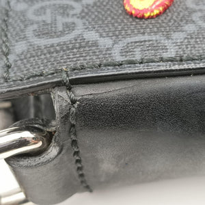 Vintage Gucci GG Supreme Courrier Messenger Black×Multicolour PVC coated canvas×Leather 547751 shoulderbag | stylenewstar