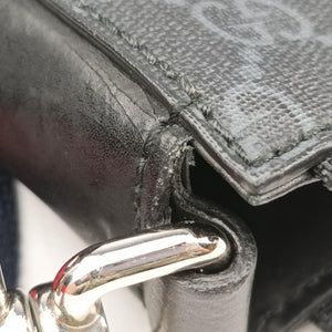 Vintage Gucci GG Supreme Courrier Messenger Black×Multicolour PVC coated canvas×Leather 547751 shoulderbag | stylenewstar