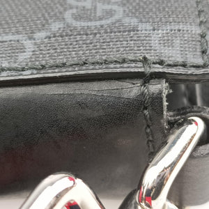 Vintage Gucci GG Supreme Courrier Messenger Black×Multicolour PVC coated canvas×Leather 547751 shoulderbag | stylenewstar