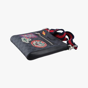Vintage Gucci GG Supreme Courrier Messenger Black×Multicolour PVC coated canvas×Leather 547751 shoulderbag | stylenewstar