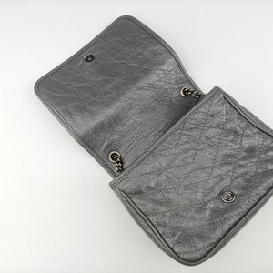Secondhand Yves Saint Laurent Niki Grey Leather 583103 shoulderbag | stylenewstar